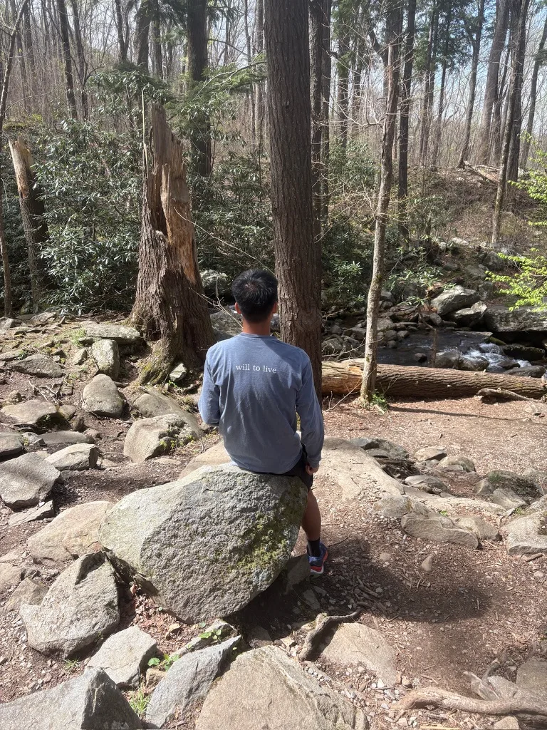Enzo hiking